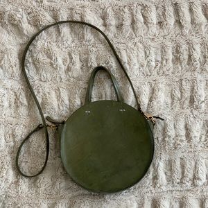 Clare V. Petit Alistair Meather Circle Bag in Sage